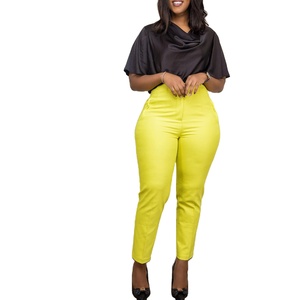 Pantalones y pantalones de mujer de talla grande, pantalones para niñas, proveedores de ropa de mujer, tejido informal de poliéster del proveedor BD - Product Image 6