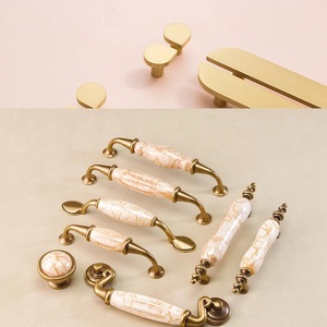 Marble & Brass Drawer <b>Door</b> <b>Pulls</b> Manufacturer Kitchen Furniture Hardware Accessories Bedroom Cabinet Wardrobe <b>Handle</b> - Product Image 3