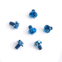 Visserie métallique personnalisée de haute qualité M3 M5 M8 M10, vis à tête hexagonale en titane bleu, jeu de vis