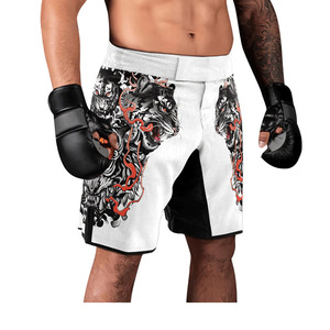 2026 Stretch MMA Grappling Shorts Sublimation Martial Arts Gym Training Performance <b>Athletic</b> Wear for Men - Product Image 4