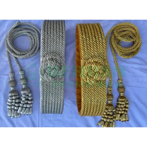 Luxury Gold Tassel <b>Fringe</b> Decorative Accoutrements Hand Knitted Zari Cord Church Vestment Banner Tassels - Product Image 2