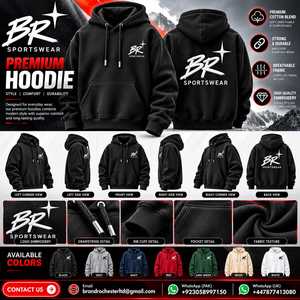 Sudadera con Capucha Negra de Invierno para Hombre, Bolsillo Frontal Tipo Canguro, Cordón Ajustable, Diseño Personalizado Bordado Ecológico, Tejido de Punto de Color Sólido - Product Image 6