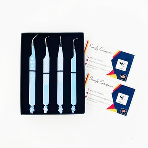 Pinzas para Pestañas Somofy Enterprises de Acero Inoxidable con Punta Suave, Juego de Precisión, Caja con Logotipo Personalizado, 10 mm, Agarre Perfecto, Papel Personalizado - Product Image 2