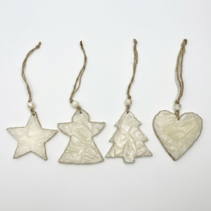 Ornements de Noël en résine faits à la main, vente en gros, personnalisés, étoile, ange, arbre, cœur, décorations suspendues, artisanat traditionnel, pendentif avec corde - Product Image 1