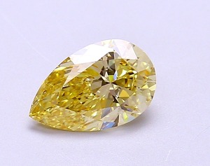 Diamant de laboratoire CVD de 1,11 carat, taille poire, jaune fantaisie, pureté VVS2, polissage excellent, éco-responsable, article de luxe authentique - Product Image 1