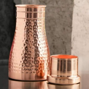 Nouvelle Arrivée : Bouteille d'Eau en Cuivre Pur avec Finition Martelée, Bouteille de Stockage Nocturne aux Bienfaits pour la Santé - Product Image 3