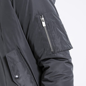 แจ็คเก็ตวิซาร์ดคุณภาพสูง ปักโลโก้ได้ตามต้องการ สไตล์เท่ห์ แจ็คเก็ตวิซาร์ดขนแกะสำหรับฤดูหนาว แจ็คเก็ตเบสบอลทรงบอมเบอร์สำหรับผู้ชาย - Product Image 5