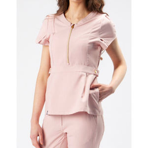 Uniforme Médico de Fábrica con Logotipo Personalizado, Cuello Alto, Pantalones Tipo Jogger, Conjunto de Uniforme de Hospital, Uniforme de Enfermería - Product Image 1