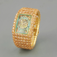 Montre-bracelet de luxe Hip Hop à breloques, édition limitée, en argent sterling 925, avec boîtier de 5 mm, analogique, sport, pour homme, ornée de diamants émeraude, dernière tendance