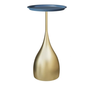 Mesa de Centro de Diseño Estándar, Acabado Metálico Dorado, Tapa Redonda, Mesa de Café de la Mejor Calidad, Tamaño Grande - Product Image 3