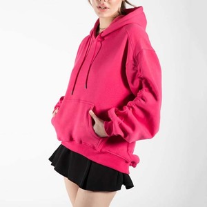 Sudadera con Capucha Extra Grande para Mujer, Color Sólido, Hombros Caídos, Manga Larga, Felpa de Algodón, Transpirable, para Otoño - Product Image 6