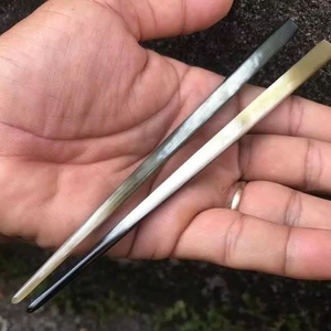 Épingles à cheveux en corne de buffle polie pour femmes, bâtonnets de coiffure en corne de bœuf, accessoire naturel - Product Image 1