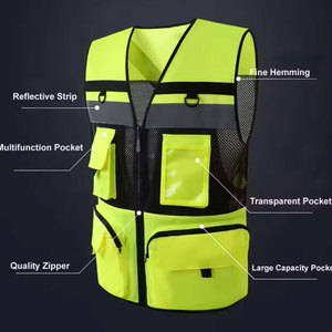 Gilet de sécurité sans manches de qualité supérieure, gilet de sécurité très vendu, vêtements de travail, gilet de sécurité pour adulte avec poches - Product Image 6