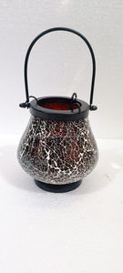 Bougie de table de couleur en verre mosaïque Ensemble de bougeoirs ronds en métal pour la décoration de la maison et du jardin du fournisseur indien - Product Image 3