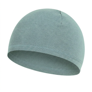Unisex Solid Color Skull Cap 100% Polyester <b>Flat</b> Knitted Outdoor Casual <b>Hat</b> for Adults 56-58CM Head Circumference - Product Image 1