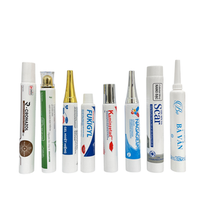 หลอดพลาสติกพิมพ์ลายตามสั่งสำหรับบรรจุภัณฑ์เจลเครื่องสำอาง หลอดบีบสีขาวทรงกลมสำหรับผลิตภัณฑ์ดูแลผิวและดูแลช่องปาก - Product Image 1