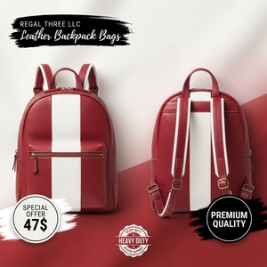 Mochila de Cuero, Bolsos de Viaje de Piel de Vaca Genuina, Bolsa para Portátil de Oficina y Escuela, Mochila de Cuero Unisex de Gran Capacidad - Product Image 1