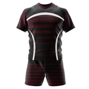 Derniers modèles d'uniformes de rugby en polyester respirant, design personnalisé, sublimation, ensemble d'uniformes de rugby pour hommes, sur mesure - Product Image 2