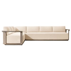 Conjunto de Sofás Seccionales de Madera de Teca Sólida Moderna de Primera Calidad para Exteriores, Muebles de Salón Duraderos, Cómodos y de Estilo Contemporáneo - Product Image 6