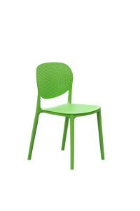 Silla de Plástico Minimalista Verde Bosque TM01 |   Muebles Apilables de Polipropileno para Exteriores, Sostenibles para Jardín, Cafetería y Restaurante - Product Image 1