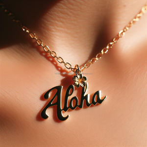 สร้อยคอและจี้ Aloha เครื่องประดับฮาวายทํามือสวยงามพร้อมความสง่างามในเขตร้อน - Product Image 2