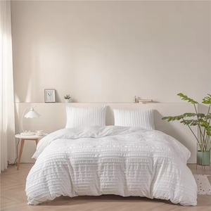 Solid Light Blue Comforter Set 4 Piece Modern <b>Bedding</b> with Pillowcases Comforter Sets - Product Image 5