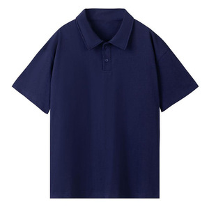 Camiseta polo de trabajo con logotipo personalizado OEM, diseño bordado e impreso, 260g, 32S, algodón peinado de doble hilo, color sólido, con solapa. - Product Image 2
