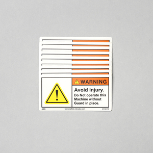 Etiqueta de Advertencia de Seguridad Industrial M19, Precaución, Manténgase Alejado, Áreas Peligrosas, Equipo de Seguridad Laboral, Marca AGS - Product Image 4