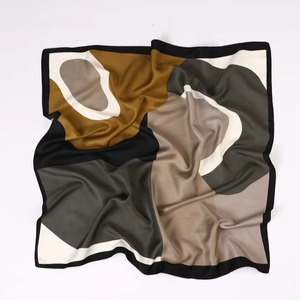 Wholesale Personalized Satin Printed <b>Scarf</b> Fabric for European Israel Island Brand Label Advertising Promotion Corporate Gifts - Product Image 1