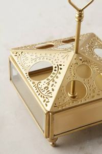 Organizador y Caja de Almacenamiento de Maquillaje para Mujer, de Latón y Vidrio, Decoraciones Modernas de Lujo para el Hogar, al por Mayor - Product Image 2