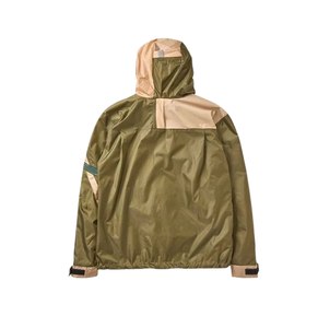 Veste Anorak Homme Color Block à Capuche, Pull-over Demi-Zip Coupe-Vent Style Urbain avec Poche Avant en Polyester et Nylon - Product Image 2