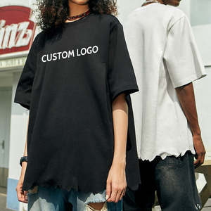 T-shirt Homme Streetwear Personnalisé Style Hip-hop Ample Imprimé Brodé Délavé à l'Acide - Product Image 1