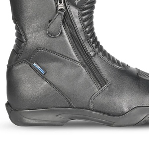 Chaussures de moto unisexes personnalisées, coupe-vent, grande taille, durables, imperméables, en cuir organique, équipement de protection pour la conduite, logo personnalisable - Product Image 5