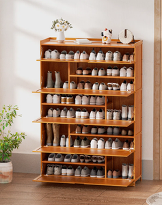 Étagère de présentation industrielle en bois style shabby chic pour chaussures, livres, meubles de rangement pour cuisine, hôtel, salle de bain, école, atelier - Product Image 2