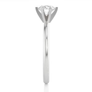 Bague solitaire en or blanc 18 carats taillé en diamant cultivé en laboratoire conception personnalisée bande de fiançailles à la main bijoux de mariage pour les fêtes - Product Image 3