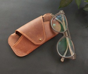 Professional Leather <b>Glasses</b> Cover Hard Wearing Full Grain Leather Sleeve Wholesale Bulk Quantity LGC-0159 - Product Image 3