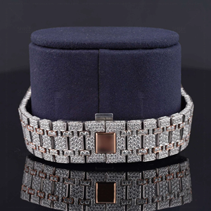 Hip Hop Moissanite Diamond Watch Fully Iced <b>Automatic</b> ETA Movement Power Reserve Stainless Steel Glass Pointer 41MM <b>Wristwatch</b> - Product Image 4