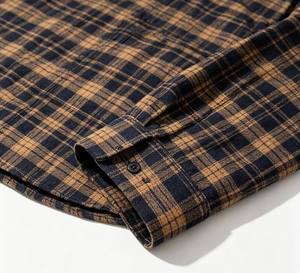 Spring Autumn Style Custom Lightweight Breathable 100% Cotton Casual <b>Flannel</b> Shirt - Product Image 4