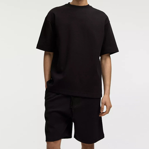 Conjunto de Camiseta y Pantalones Cortos Extra Grandes para Hombre |   Conjunto de Verano para Descansar |   Ropa Urbana de Algodón de 250 g/m² |   Ropa sin Estampado EU Tallas S-XXL - Product Image 5