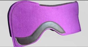 Tapis de selle western polyvalent violet en polycoton avec doublure en polycoton, rembourrage synthétique en laine et matériau en cuir de vachette polaire - Product Image 2