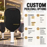 Raquette de pickleball Widebody en fibre de carbone sergé 3K thermoformée GEN3 avec noyau alvéolé en PP de 16 mm et 40 trous, personnalisable OEM, marque privée