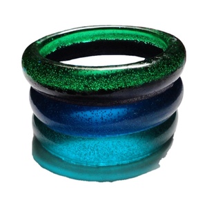 ASKING Bijoux Résine Acrylique Bracelet Bracelet Exagéré Éblouissant Multicolore Large Irrégulier Carré Acrylique Bracelets pour Femme - Product Image 1