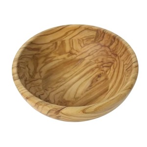 Bol de service artisanal en bois d'olivier poli, moderne, écologique, non traité, 1 kg, pour salades, dîners, fruits, collations, cuisine, salle à manger - Product Image 2