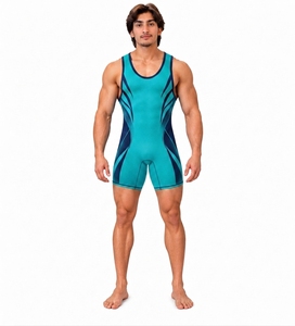 Vente Flash ODM Maillot de lutte personnalisé pour hommes, haute qualité, sublimation, pour arts martiaux et haltérophilie - Product Image 1