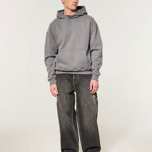 Vente en gros de sweats à capuche et sweat-shirts pour hommes en tissu polaire anti-plis, effet délavé à l'acide, avec logo brodé, pour usage extérieur - Product Image 1