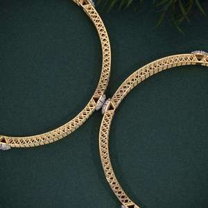 กำไลเพชรเม็ดเดี่ยวสี D แบบมินิมอลสำหรับผู้หญิง ชุบทอง 14K ทรงกลมเจียระไนแบบบริลเลียนท์ ของขวัญเครื่องประดับงานแต่งงานสุดหรู - Product Image 4
