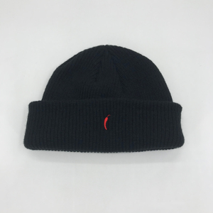 Bonnet en tricot unisexe en acrylique pour l'hiver avec visage souriant brodé - Product Image 2
