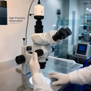40x Stereo Zoom Laboratory Microscope | Adjustable Eyepieces LED <b>Illumination</b> Smooth Focus Wide Field View for Research Labs Use - Product Image 3