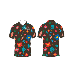 เสื้อโปโลพิมพ์ลายดอกไม้แบบกำหนดเองสำหรับผู้ชาย แขนสั้น เหมาะสำหรับกอล์ฟ เทนนิส เสื้อเชิ้ตคอปกลำลองสำหรับเล่นกีฬาฤดูร้อน - Product Image 3