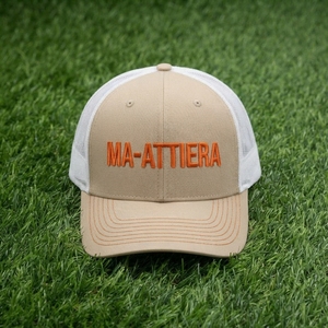 Gorra Trucker Beige para Hombre con Malla Blanca y Cierre Ajustable, Gorra de Béisbol con Bordado Naranja, Estilo Casual Urbano - Product Image 6